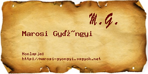 Marosi Gyöngyi névjegykártya