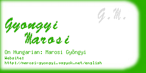 gyongyi marosi business card